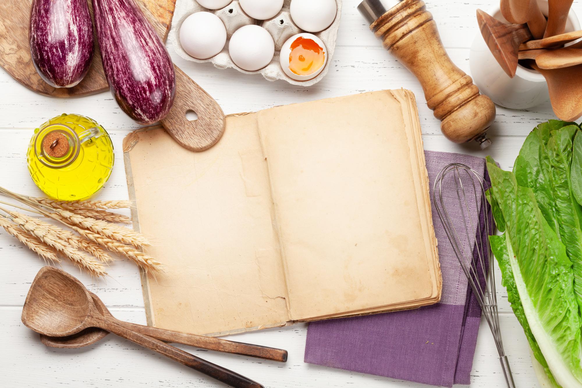 Meistrų dirbtuvės stalas su ingredientais